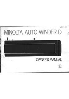 Minolta Motors manual. Camera Instructions.